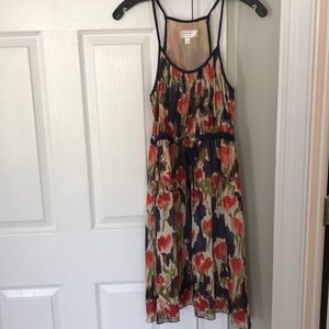 Multicolored chiffon dress